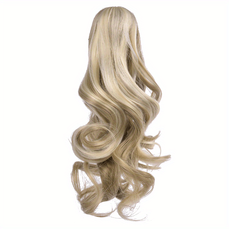 Claw Clip In Body Wave Hair Extensions Long Curly Wavy Ponytail Hair Extensions Synthetic Hair Pieces for Women Girls, Quick Hairstyle, Clip In Hair, Fashionable Wig, Loose Wave, Durable Clipins, Highquality Extensions, Wavy