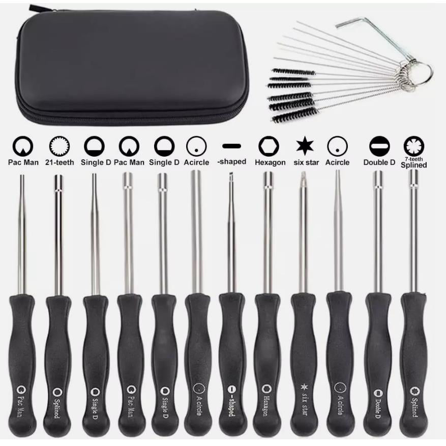 12PCS/Bag Multifunctional Screwdriver Set Carburetor Adjustment Tool Multi-head Tune-up Bolt Car Repair Maintenance Tools Kits