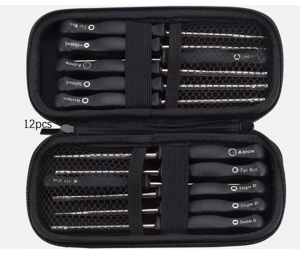 12PCS/Bag Multifunctional Screwdriver Set Carburetor Adjustment Tool Multi-head Tune-up Bolt Car Repair Maintenance Tools Kits
