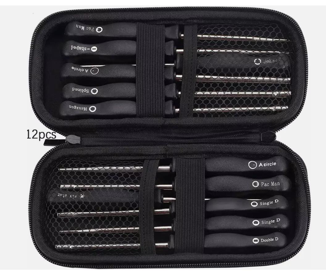 12PCS/Bag Multifunctional Screwdriver Set Carburetor Adjustment Tool Multi-head Tune-up Bolt Car Repair Maintenance Tools Kits
