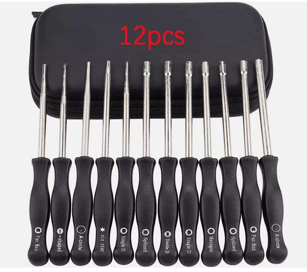 12PCS/Bag Multifunctional Screwdriver Set Carburetor Adjustment Tool Multi-head Tune-up Bolt Car Repair Maintenance Tools Kits