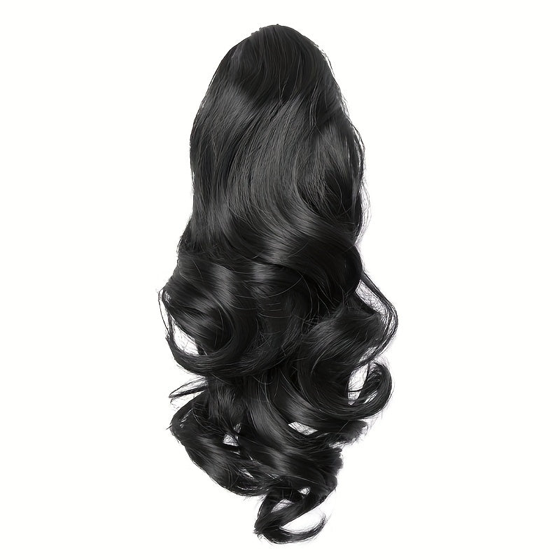 Claw Clip In Body Wave Hair Extensions Long Curly Wavy Ponytail Hair Extensions Synthetic Hair Pieces for Women Girls, Quick Hairstyle, Clip In Hair, Fashionable Wig, Loose Wave, Durable Clipins, Highquality Extensions, Wavy