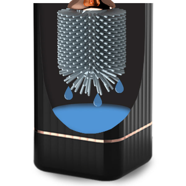 Aokala Toilet Brush And Holder, Elegant Toilet Bowl Brush Set with Ergonomic Long Handle, Modern Bathroom Decor Cleaning Accessories, Durable, Deep Cleaning Christmas Gifts/Halloween Gifts! - Black & White