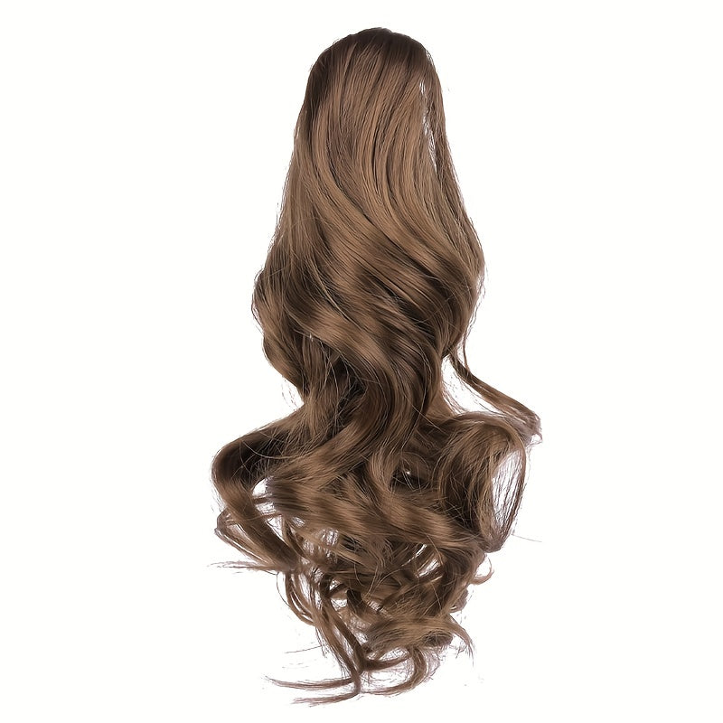 Claw Clip In Body Wave Hair Extensions Long Curly Wavy Ponytail Hair Extensions Synthetic Hair Pieces for Women Girls, Quick Hairstyle, Clip In Hair, Fashionable Wig, Loose Wave, Durable Clipins, Highquality Extensions, Wavy
