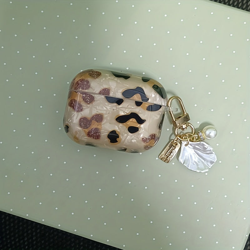 [Perfect Leopard Print Earphone Sleeve] Stylish Leopard Print Earphone Sleeve with Hanging Chain - Perfect for Airpod1/2!
