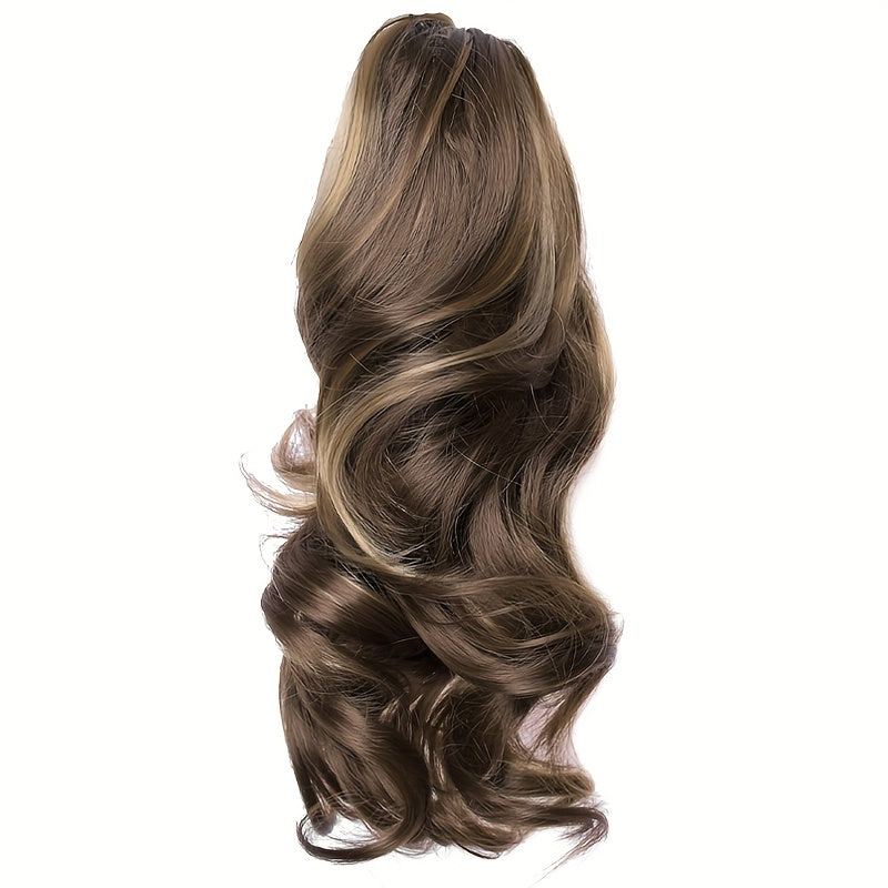 Claw Clip In Body Wave Hair Extensions Long Curly Wavy Ponytail Hair Extensions Synthetic Hair Pieces for Women Girls, Quick Hairstyle, Clip In Hair, Fashionable Wig, Loose Wave, Durable Clipins, Highquality Extensions, Wavy