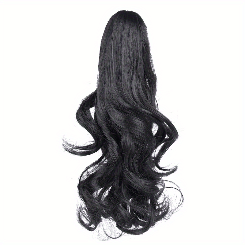Claw Clip In Body Wave Hair Extensions Long Curly Wavy Ponytail Hair Extensions Synthetic Hair Pieces for Women Girls, Quick Hairstyle, Clip In Hair, Fashionable Wig, Loose Wave, Durable Clipins, Highquality Extensions, Wavy