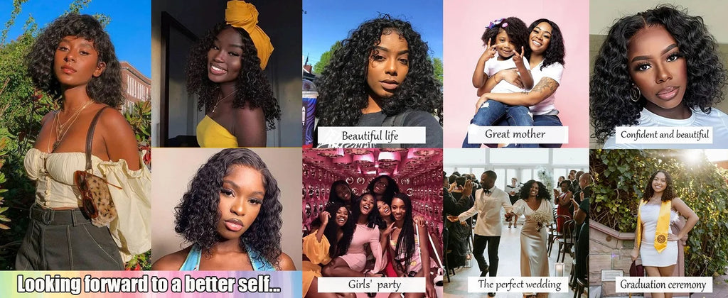 Water Wave 4x4 Closure Wigs Human Hair Glueless Bob Wig Human Hair Pre Plucked 13x4 Deep Curly Lace Front Wig 180% Density Full