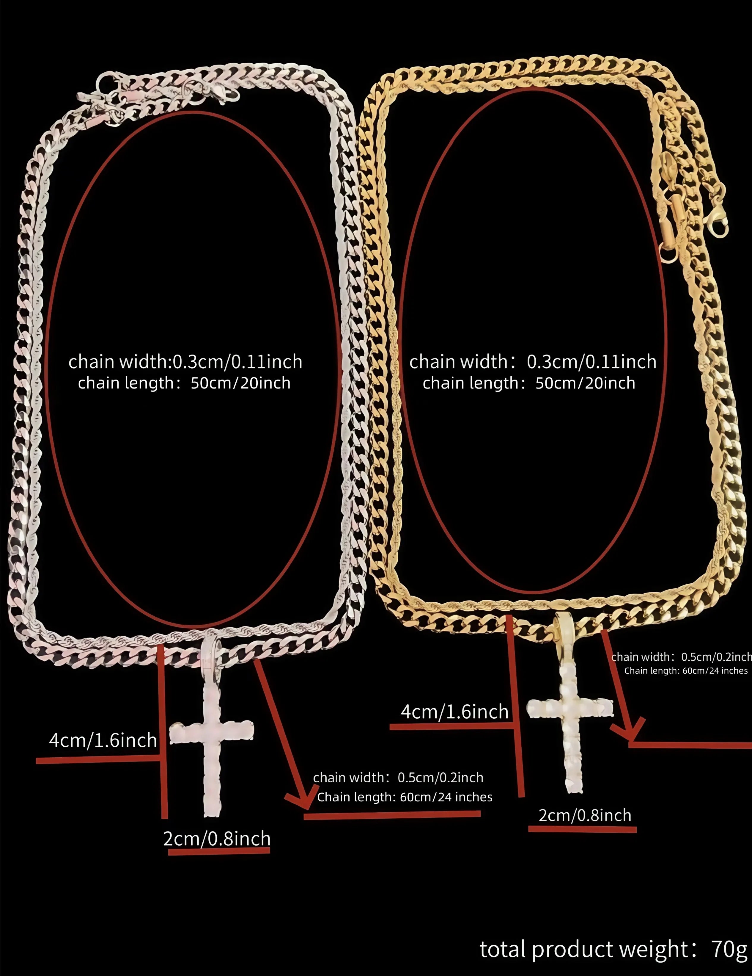 Minimalist Gold-Plated Hollow Cross Pendant with Clasp Stainless Steel Chain Necklace for Women, Women's Pendant Necklace