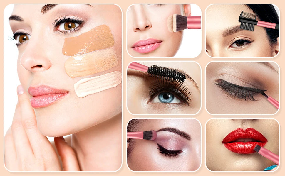 BESTOPE PRO Makeup Brushes Makeup Brush Set - 16 Pcs Premium Synthetic Foundation Concealers Eye Shadows Make Up Brushes set,Eye