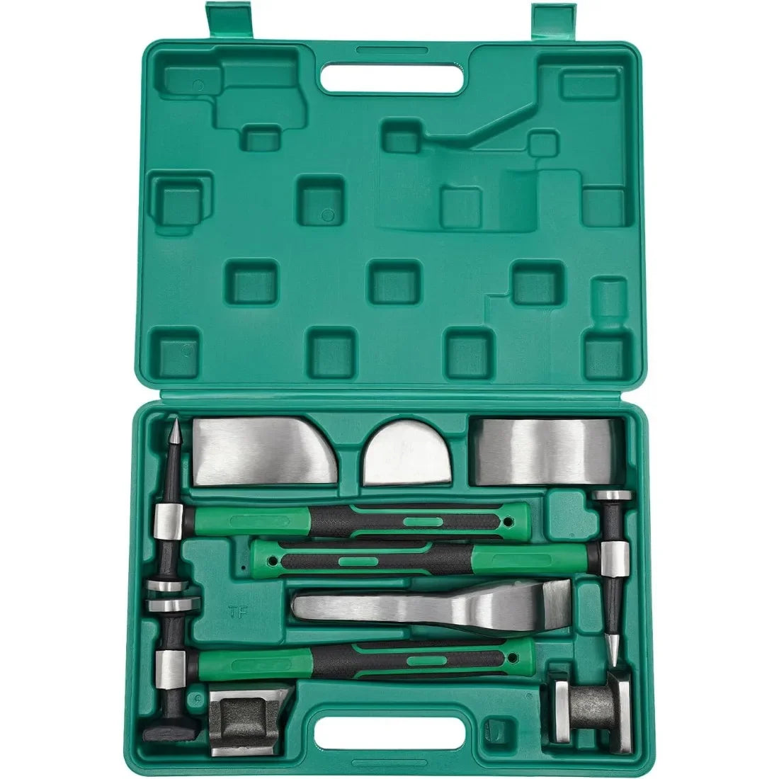 9 Pcs Auto Body Panel Fender Hammer Dolly Set Dent Repair Tools Car Sheet Metal Shaping Movable Car Body Corrector Kit