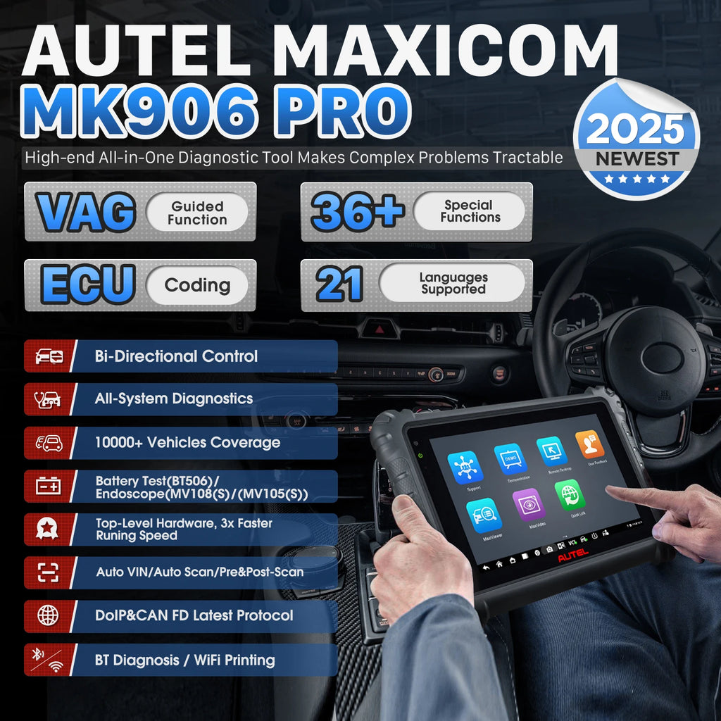 Autel MaxiCOM MK906S PRO MK906PRO Auto Diagnostic Scanner Release Diagnostic Tool OBD2 ECU Coding Diagnostic Tools PK MS906BT