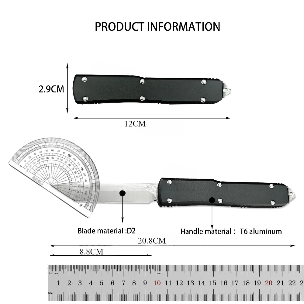 Practical Utility Outdoor Multi-purpose Knife, Camping, Travel, Survival Portable Tools, D2 Steel Blade, Aluminum Alloy Handle