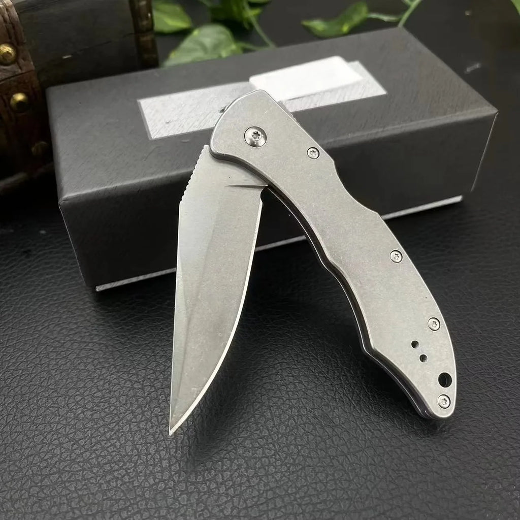 10402 Flipper Back Lock Folding Blade Knife 420 Steel Blade Camping Tactical Rescue Jackknife Outdoor Multi-purpose Tools