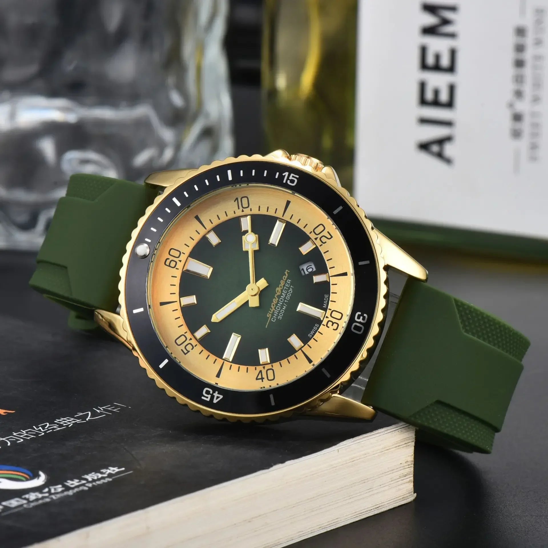 Men's Luxury Automatic Mechanical Watch NH36 Movement, Sapphire CRYSTAL 42mm, Stainless Steel Waterproof Watch, 22mm Strap