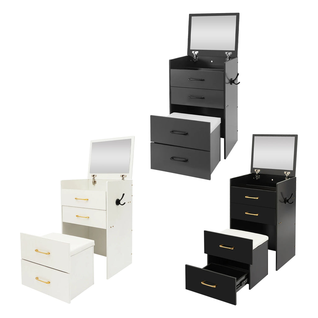 Makeup Desk With Mirror Compact Dressing Table Small Make Up Table For Home Bedrooms, Dressing Rooms 50*40*90cm