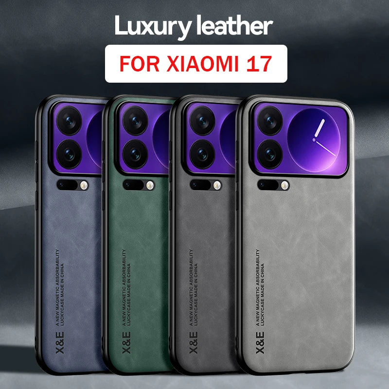 Shockproof Case for Xiaomi Mi 17 Pro Max Protective Cover Magnetic Car Holder Phone Coque Fundas Capa For Mi 17 Pro 17