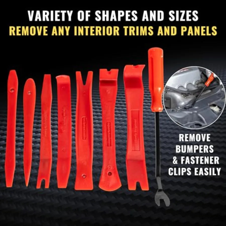 Auto Trim Removal Tool Set No Scratch Plastic Pry Tool Kit Auto Trim Tool Kit Car Tools Easy Door Panel Removal Tool Fastener R