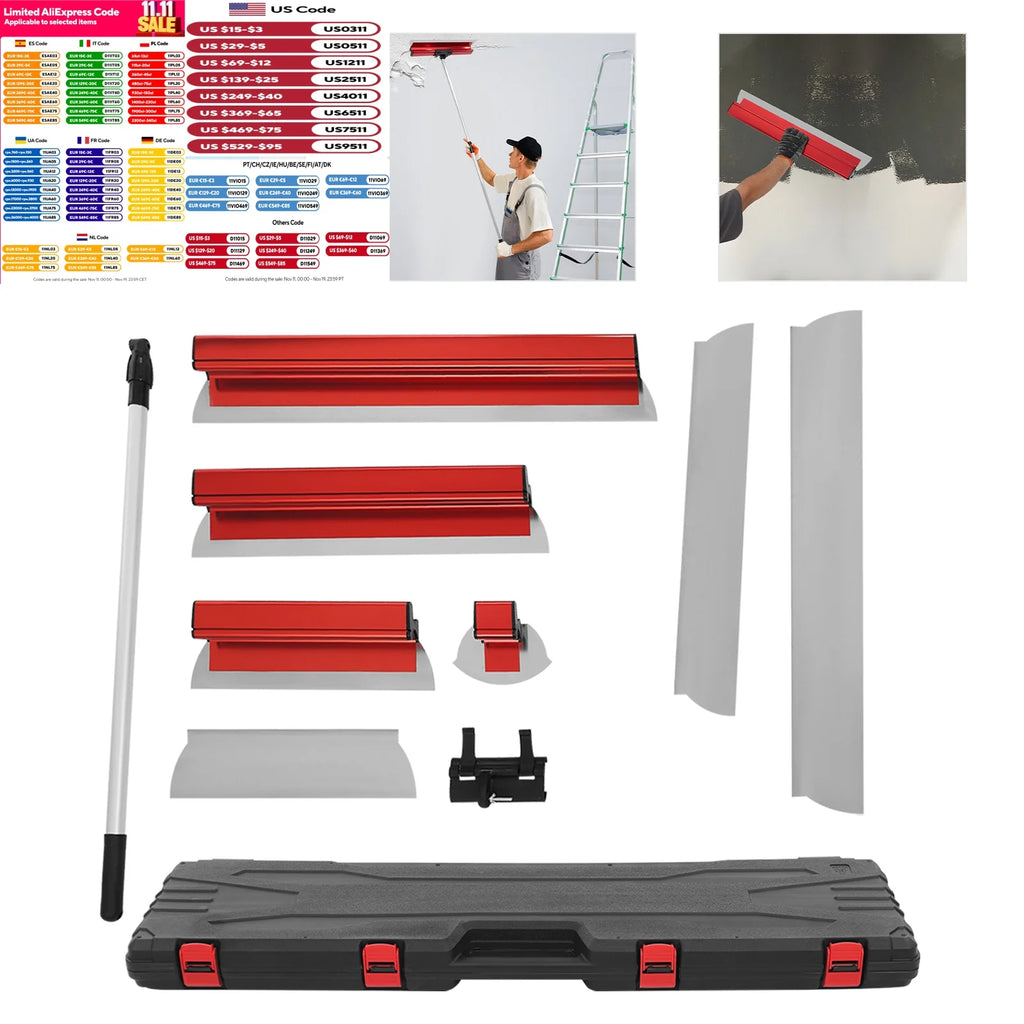 Drywall Skimming Blade Set Portable and Convenient DIY Wall Tools for Scrapers, Wax Decorative Coating, Wallpaper Removal, etc