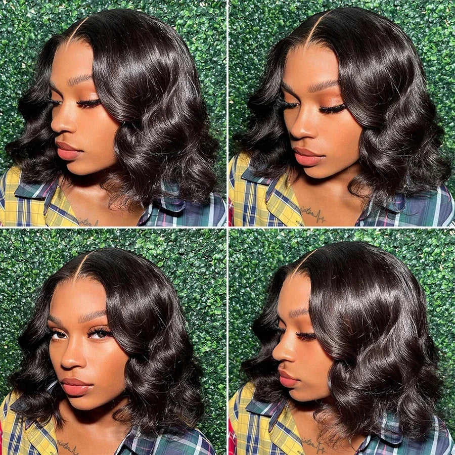 Bob Wig 13x4 Body Wave Glueless Wig Human Hair Brazilian Ready To Wear 7x5 Lace Frontal Wig Pre Cut No Glue For Women Preplucked
