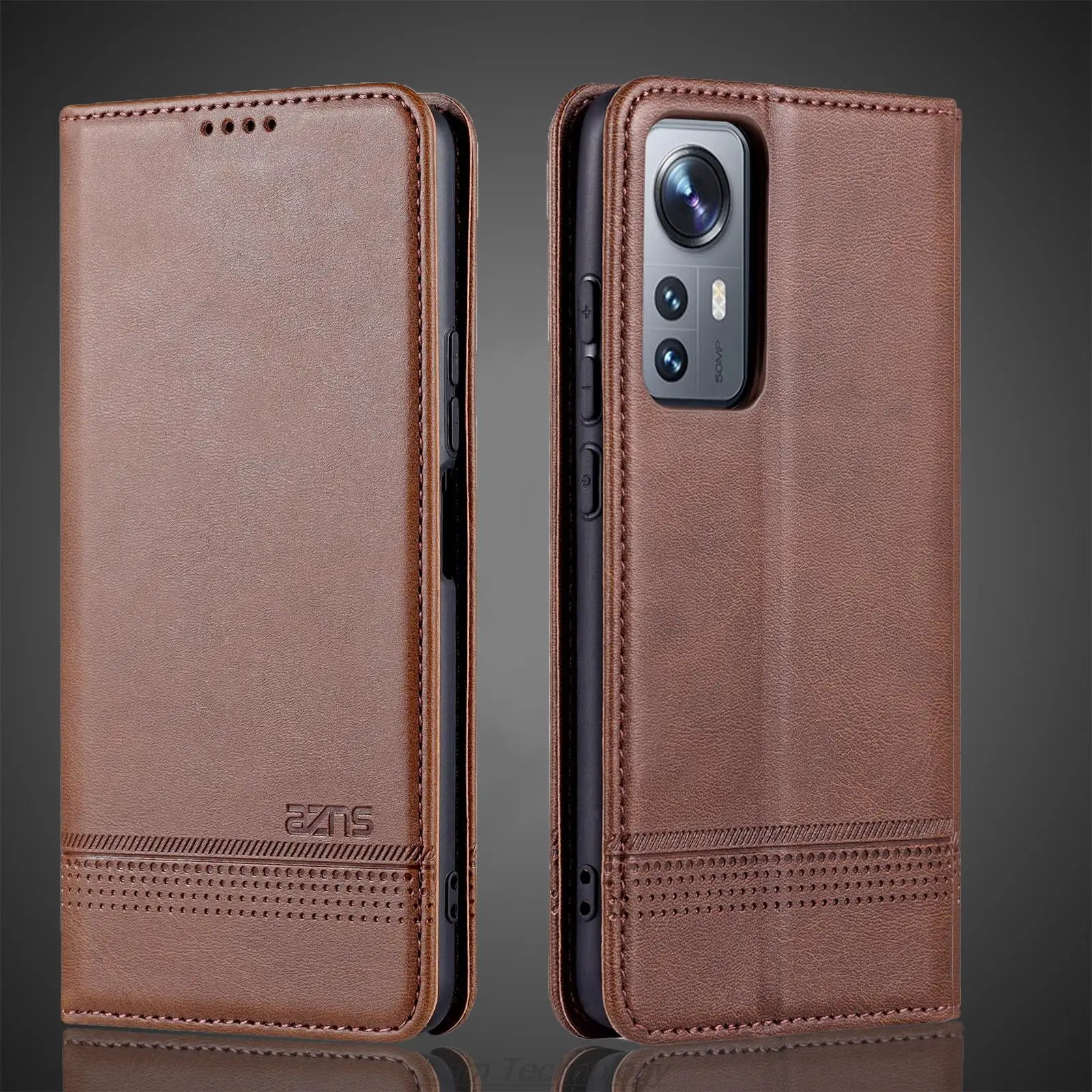 Deluxe Magnetic Adsorption Leather Fitted Case for Xiaomi 12 12x 12s  Flip Cover Protective Case Capa Fundas Coque Business