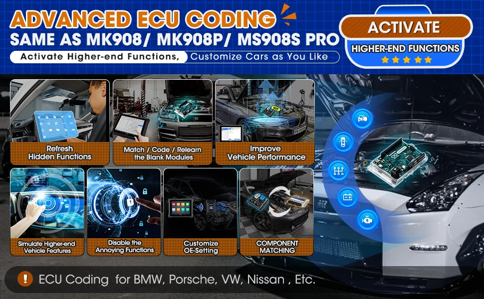 Autel MaxiCOM MK906S PRO MK906PRO Auto Diagnostic Scanner Release Diagnostic Tool OBD2 ECU Coding Diagnostic Tools PK MS906BT