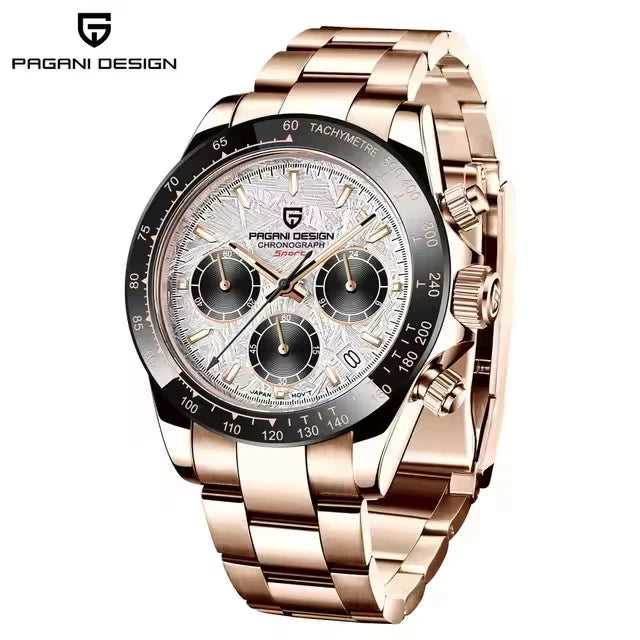 New PAGANI DESIGN PD1644 Luxury Men's Quartz Watch Automatic date Wristwatches Sport 100m Waterproof Chronograph Men Gift