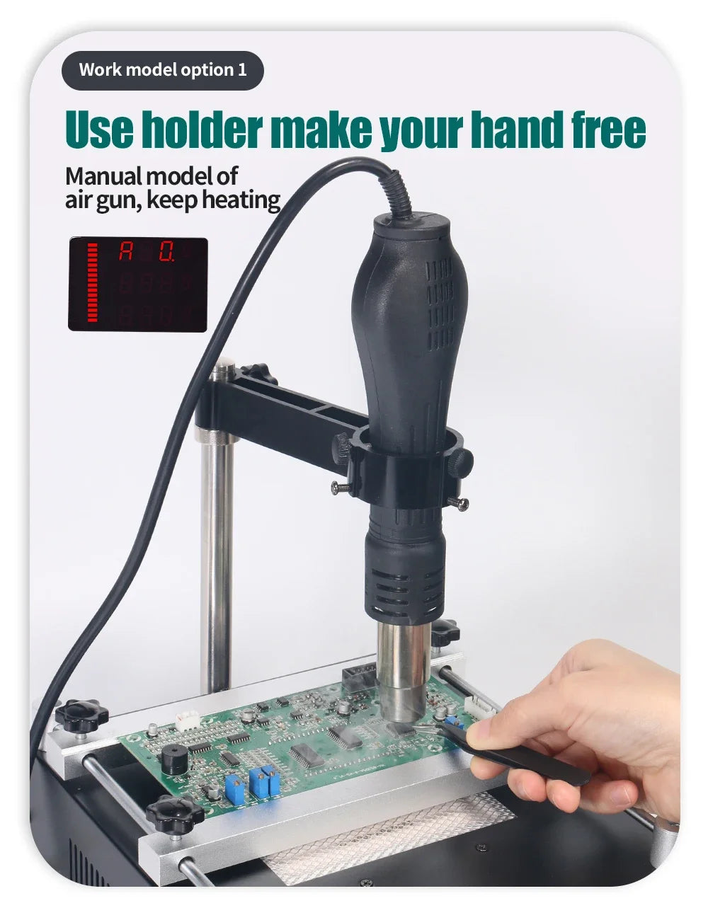 YIHUA 853AAA Preheating Rework Soldering Station 3in 1 Hot Air Gun Soldering Iron Welding Repair Tools BGA Desoldering Stations