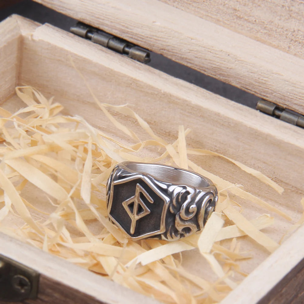 1PC Surgical Steel Metal Glossy Rings for Men Geometric Width Signet Square Finger Punk Style Fashion Ring Jewelry Gifts withbox