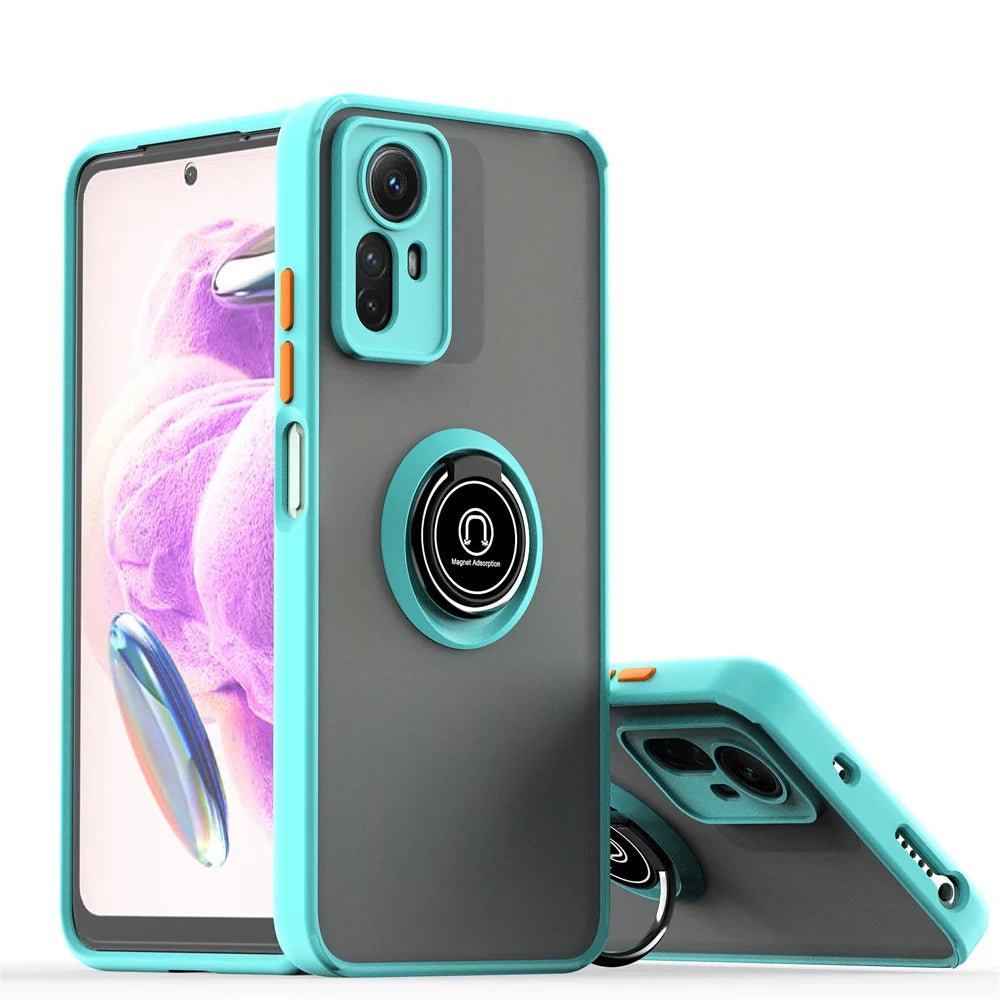 For Xiaomi Redmi Note 14 13 12S 4G 12 11 Pro 10 8 9S Redmi 9 10 10C 12 Cover NEW Shockproof Magnetic Case  Ring Holder