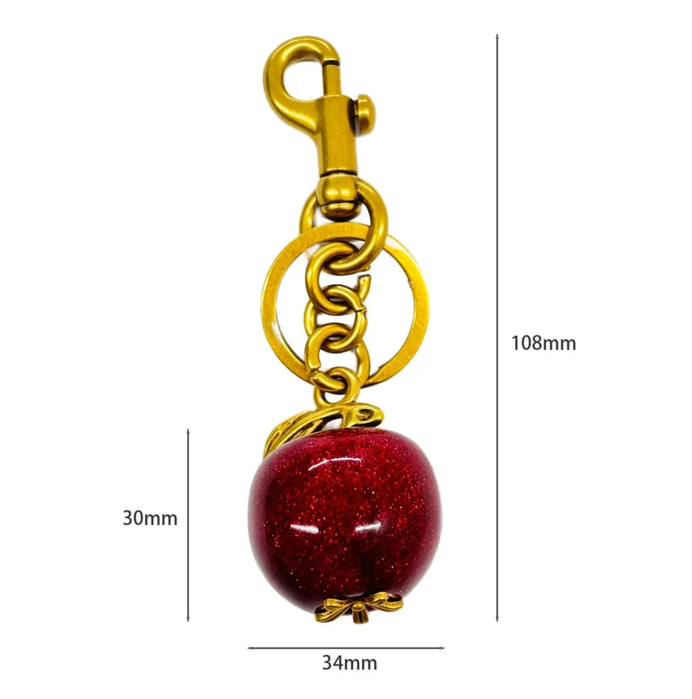 Trendy Red Cherry Pendant Keychain for Women Cute Bag Decorations Multifunctional Jewelry Car Key Accessories Charm Keyring Gift