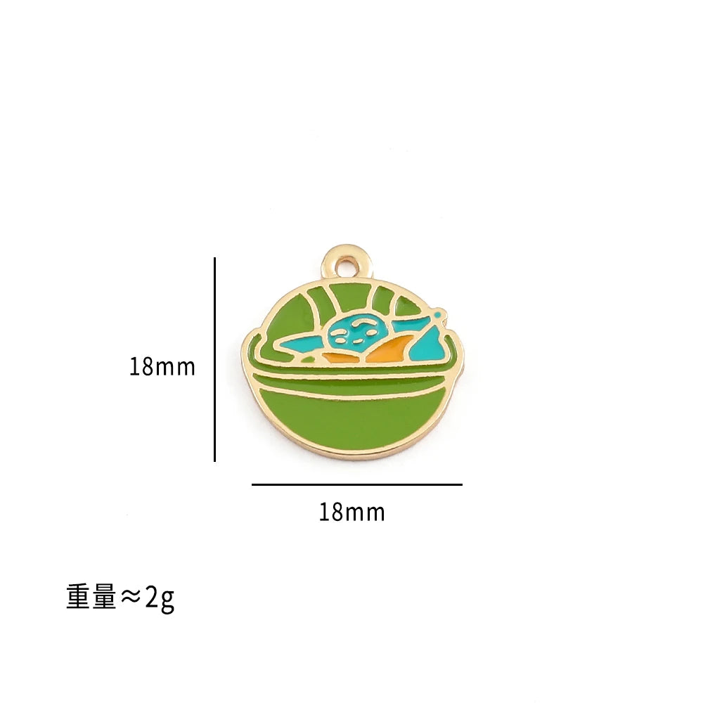 Wholesale 20pc Disnes Sta War Baby Yoda Grogu Mandalorian Charms New Alloy Metal Drop Oil DIY Bracelet Necklace Jewelry Making