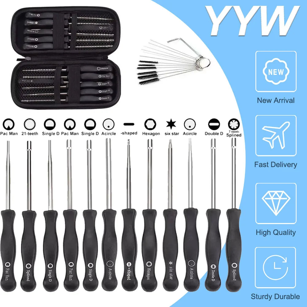 12PCS/Bag Multifunctional Screwdriver Set Carburetor Adjustment Tool Multi-head Tune-up Bolt Car Repair Maintenance Tools Kits