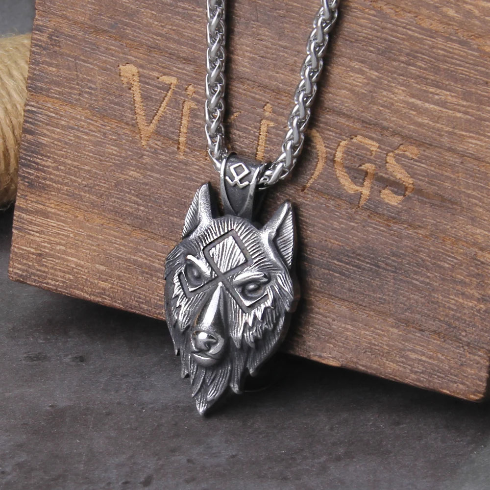 Stainless Steel Necklaces Wolf Head Animal Hip Hop Pendants Men's Chain Choker Sweater Necklace For Women Jewelry Party Gifts