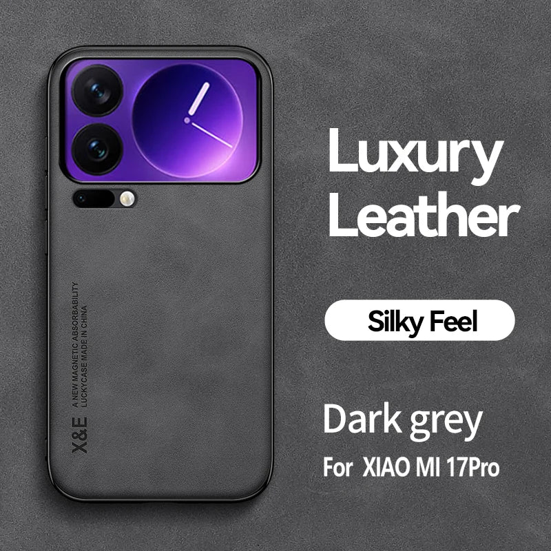 Shockproof Case for Xiaomi Mi 17 Pro Max Protective Cover Magnetic Car Holder Phone Coque Fundas Capa For Mi 17 Pro 17