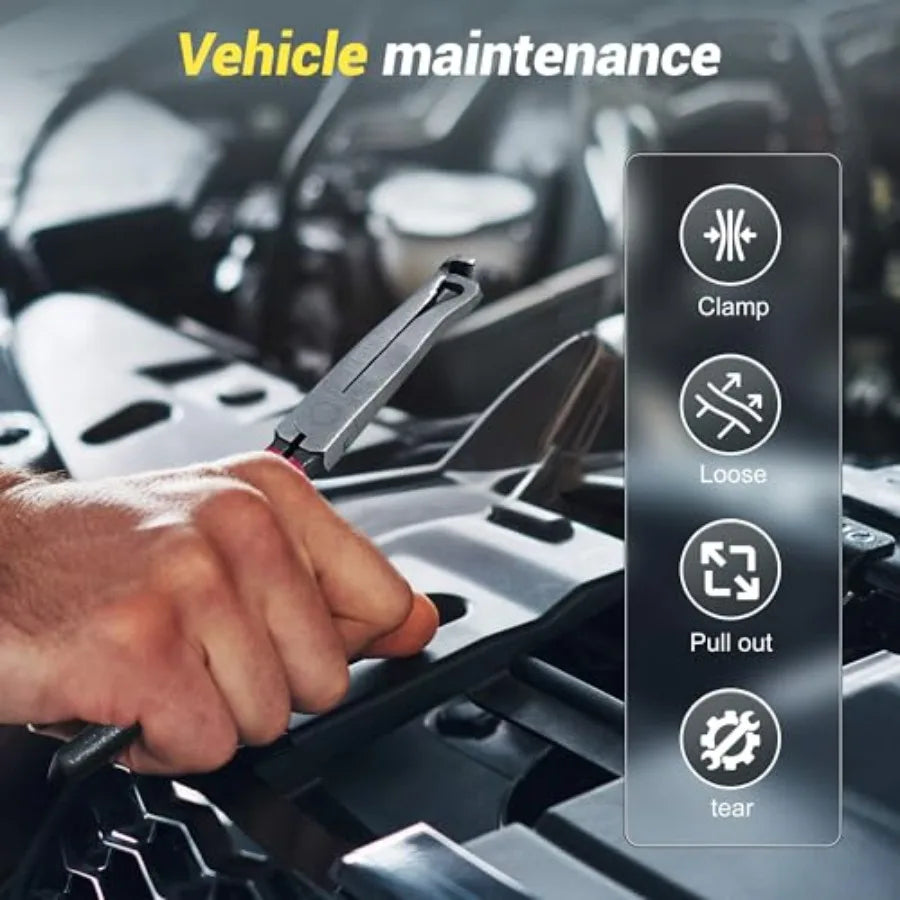 Electrical Disconnect Pliers Electrical Connector Pliers for Cars 1Straight1 60Bend Fuel Line Tools with AntiSlip Grip Fuel Lin