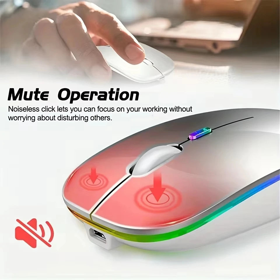 XIAOMI Silent Wireless Mouse Bluetooth-compatible Tablet 2.4G USB Portable Dual Mode Rechargeable 1600 DPI For MacBook Laptop PC