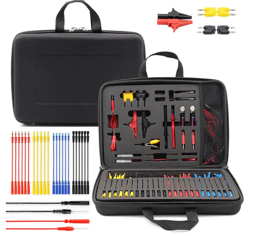 92Pcs/Set Car Multimeter Test Leads Kit Multi Function Electrical Relay Tester Probe Set Auto Diagnostic Tools 12V 24V