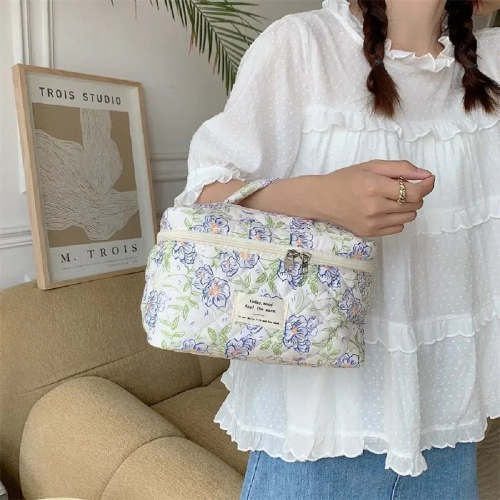 3 Pcs Women Cute Floral Makeup Storage Bags, Organizer Storage Make Up Bag,Travel Toiletry Bags,Handbags Purses