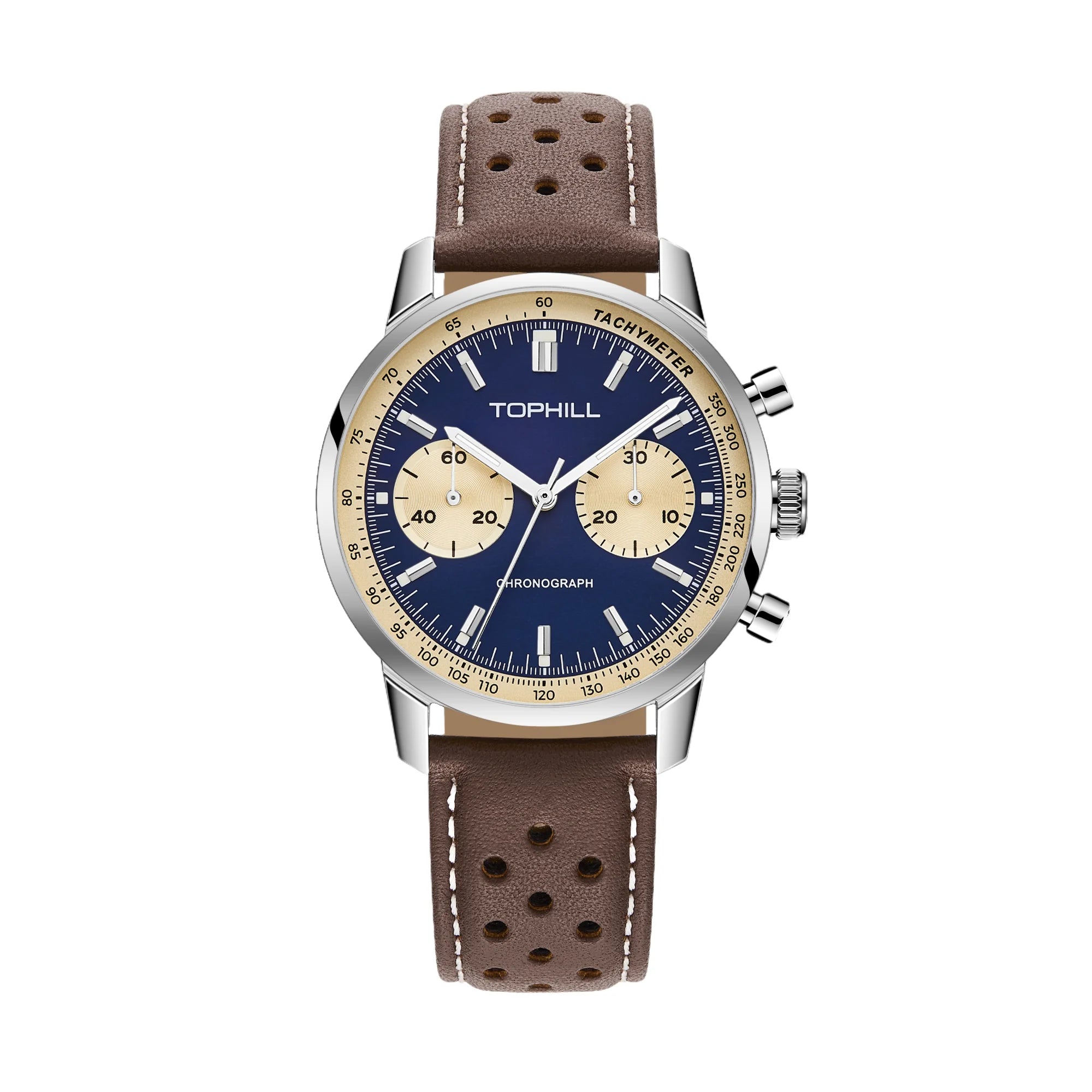 TOPHILL Chronograph Watch Racing Watch Seagull 1963 Watch ST19 Movement Sapphire Crystal  Military Limited