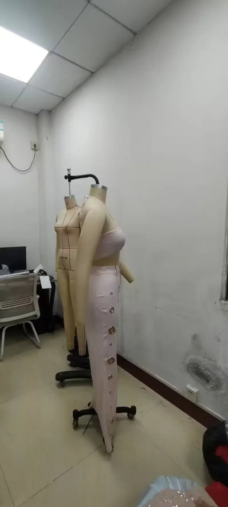 Metal Ring Hollow Out Two Piece Set Women Sexy Strapless Lace Up Halter Backless Crop Tops + Wide Leg Pants Casual Street Suits