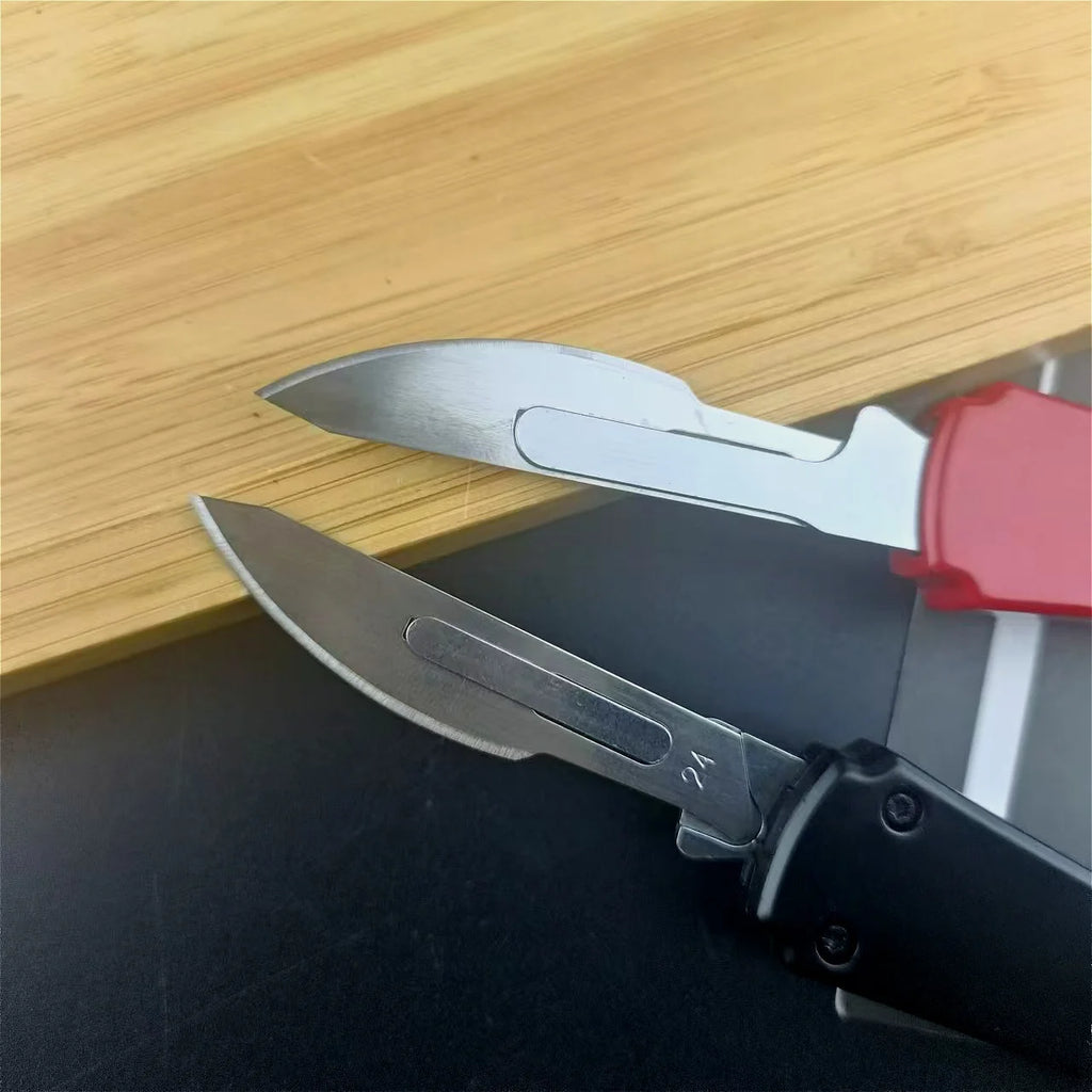 Durable 440C Steel Blade, Multi-purpose Outdoor Utility Pocket Small Knife, Zinc Alloy Handle, Adventure, Camping EDC Tools