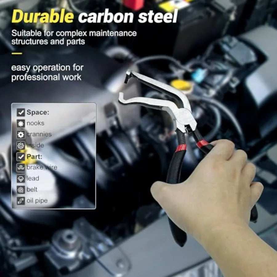 Electrical Disconnect Pliers Electrical Connector Pliers for Cars 1Straight1 60Bend Fuel Line Tools with AntiSlip Grip Fuel Lin