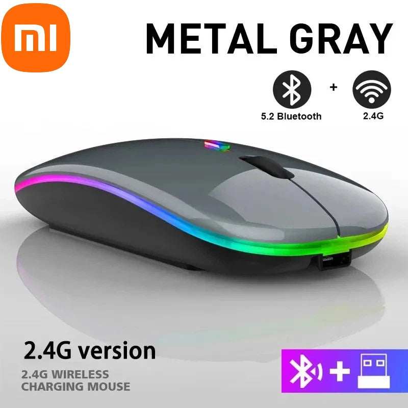 XIAOMI Silent Wireless Mouse Bluetooth-compatible Tablet 2.4G USB Portable Dual Mode Rechargeable 1600 DPI For MacBook Laptop PC