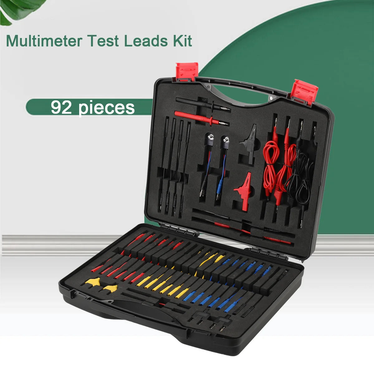 92Pcs/Set Car Multimeter Test Leads Kit Multi Function Electrical Relay Tester Probe Set Auto Diagnostic Tools 12V 24V