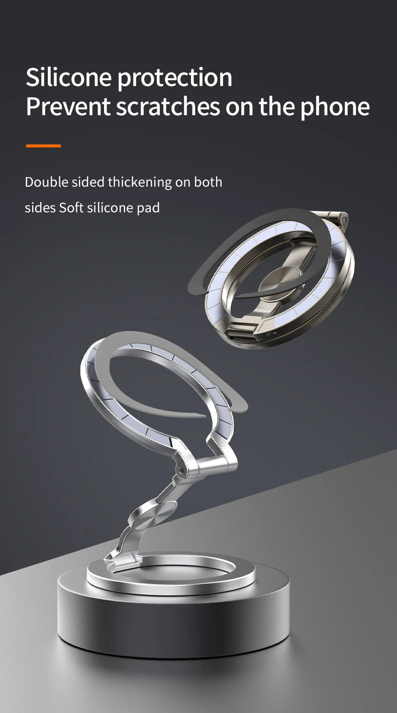 For Double-Sided Magnetic Phone Ring Holder for MagSafe Kickstand Magnet Grip for iPhone 16 15 14 For Huawei Xiaomi Stand Holder