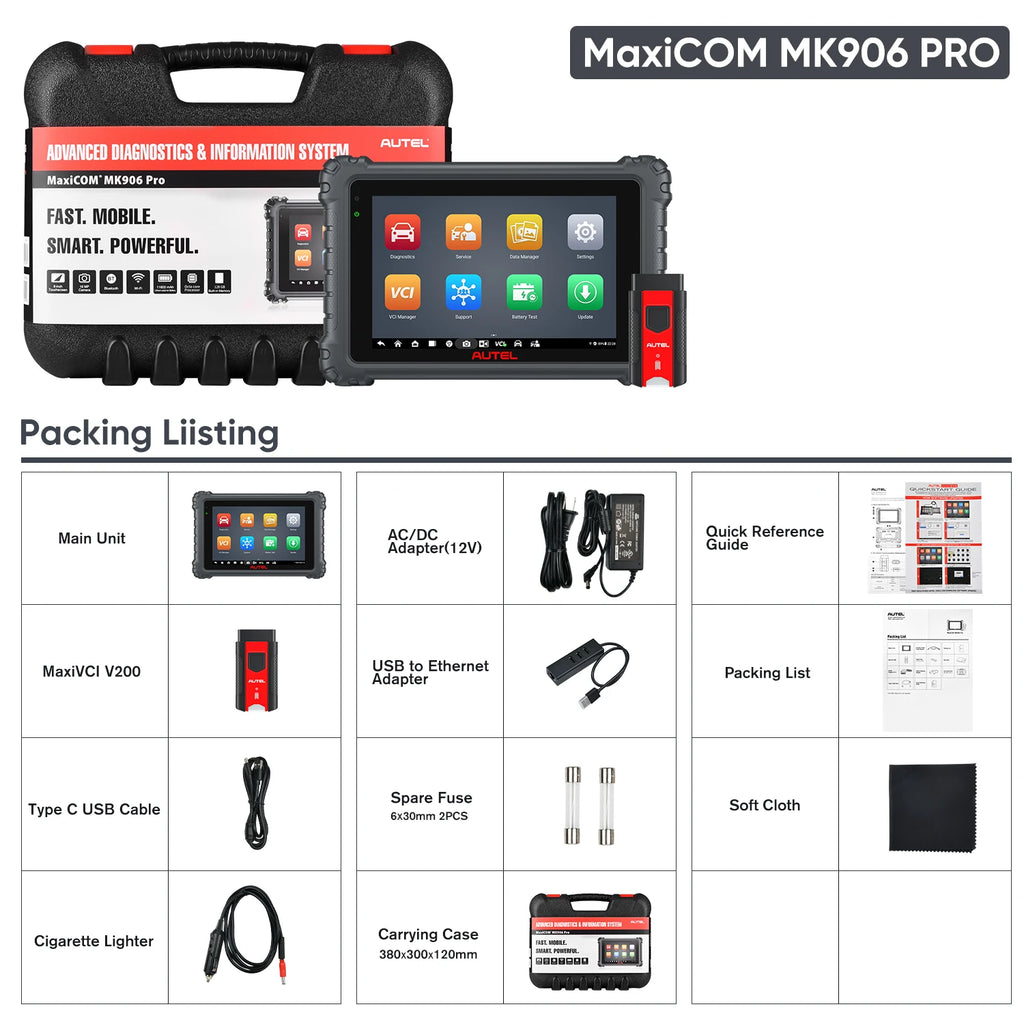 Autel MaxiCOM MK906S PRO MK906PRO Auto Diagnostic Scanner Release Diagnostic Tool OBD2 ECU Coding Diagnostic Tools PK MS906BT