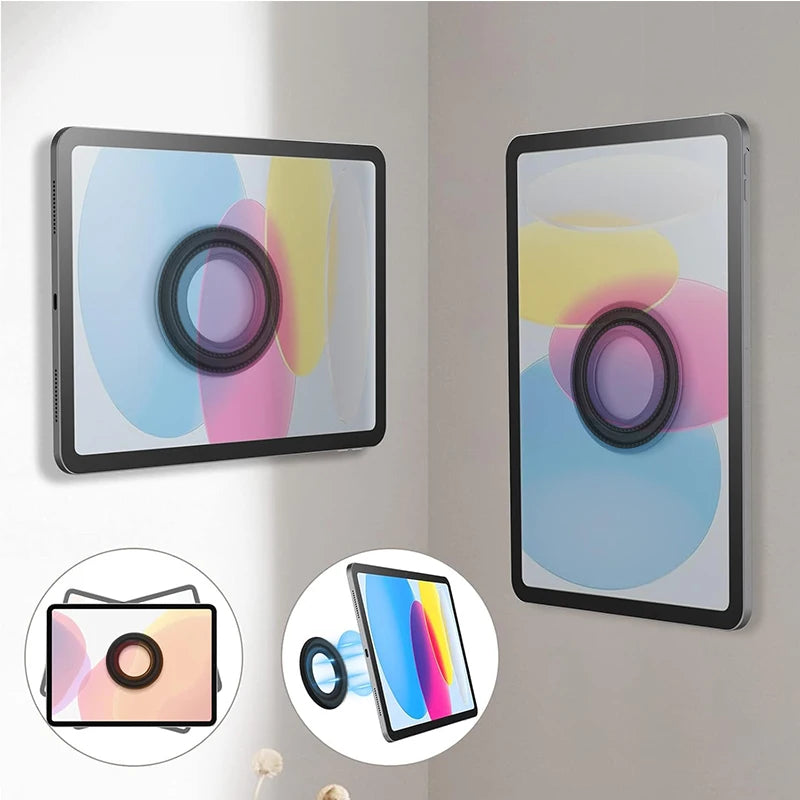 Magnetic Tablet Wall Mount for iPad Holder Car Cradle Magnet for iPad Xiaomi SnapHold Magnetic Sticker for Home Office Fridge