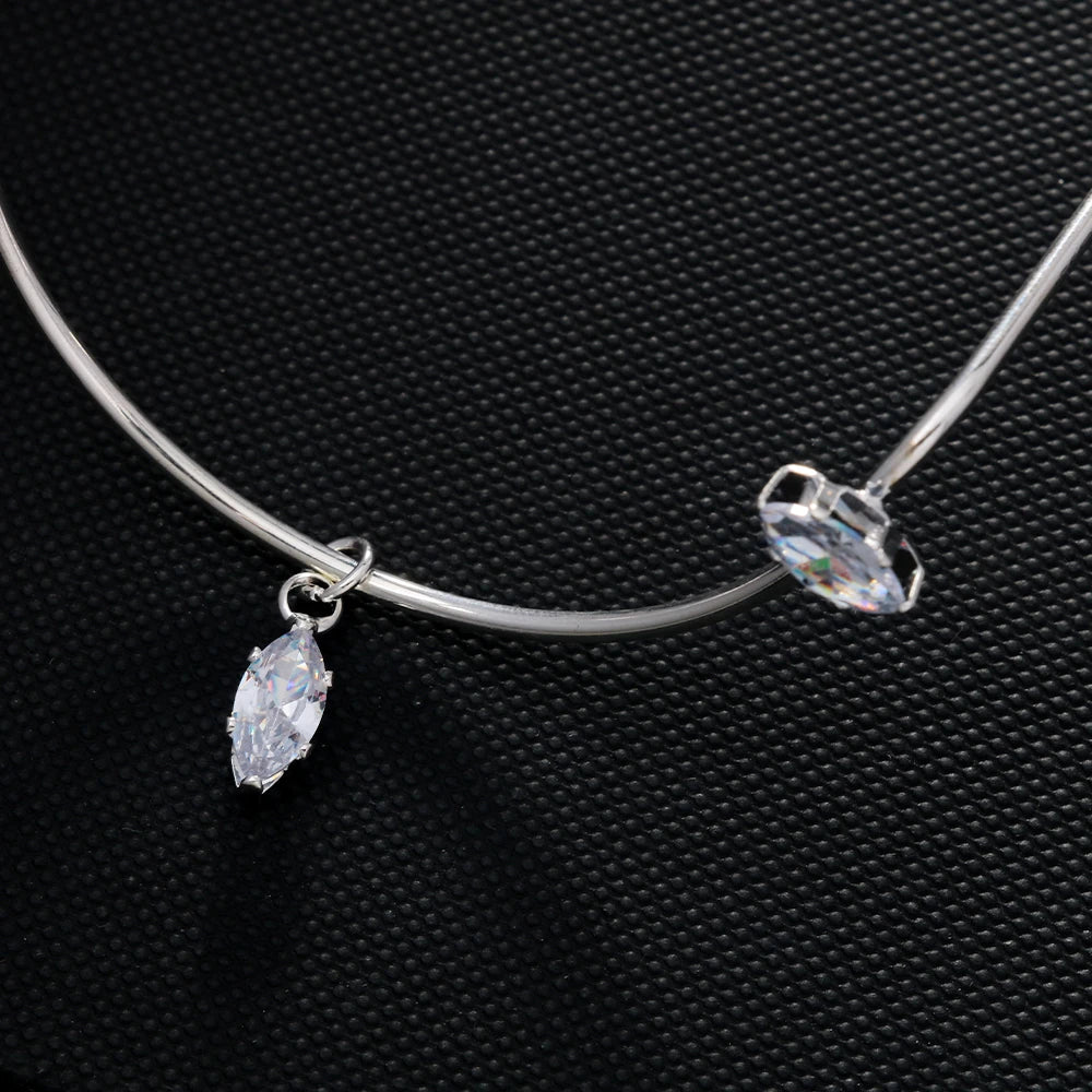 Stonefans Crystal Geometeic Eyeglasses Frame Pendant Water Drop Party Charm Lady Rhinestone Y2k Face Jewelry No Lens Nightclub