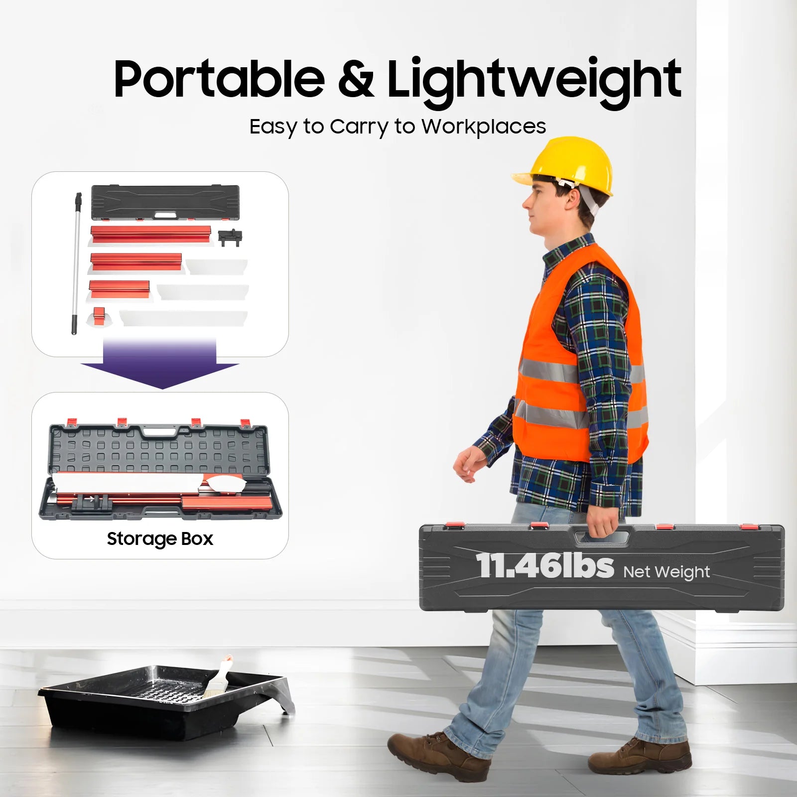 Drywall Skimming Blade Set Portable and Convenient DIY Wall Tools for Scrapers, Wax Decorative Coating, Wallpaper Removal, etc